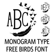 monogram type - free birds