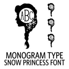 monogram type - snow princess