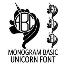 monogram basic - unicorn