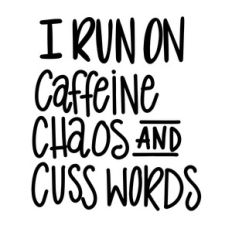 i run on caffeine chaos and cuss words