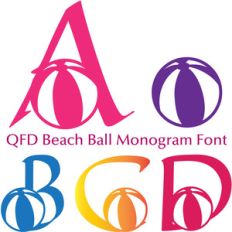qfd beach ball monogram font