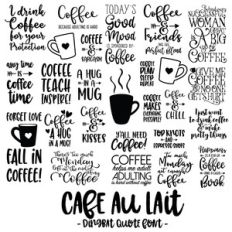 cafe au lait quote dingbat font