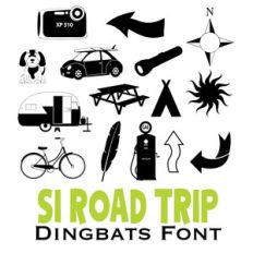 road trip dingbat fonts