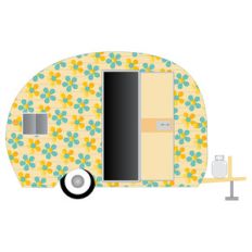 vintage floral trailer