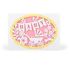 intricate cut card baby