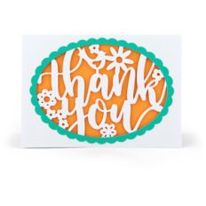 intricate cut card thank you