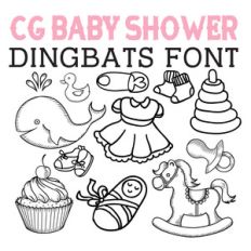 cg baby shower dingbats
