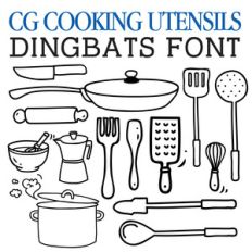 cg cooking utensils dingbats