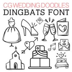 cg wedding doodles dingbats