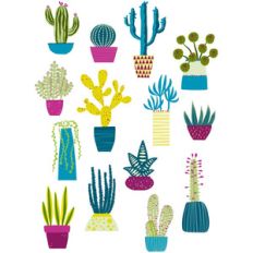 cactus garden stickers