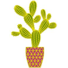 cactus in geometric pot