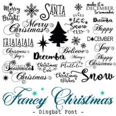 fancy christmas quote dingbat font