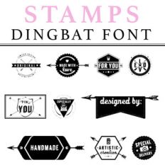 stamps dingbat font