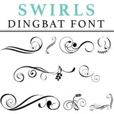 swirls dingbat font