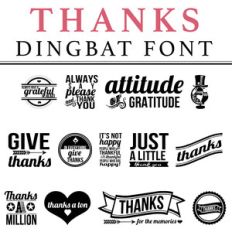 thanks dingbat font
