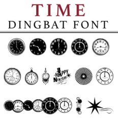 time dingbat font