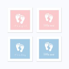 3 x 3 baby cards