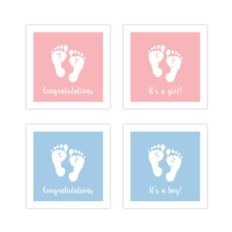 3 x 3 baby cards