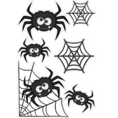 spiders and web stickers halloween