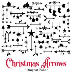 christmas arrows dingbat font