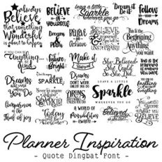 planner inspiration font
