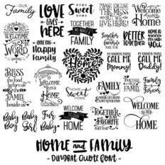 home and family font