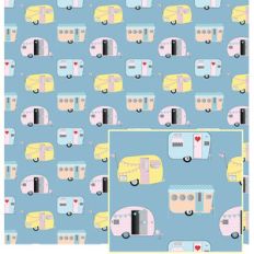 retro camper pattern