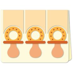 baby pacifier trio a6 card