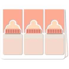 baby bottle trio a6 card