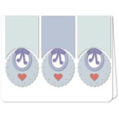 baby bib trio a6 card