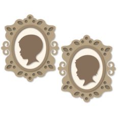 baby silhouettes in mini frames