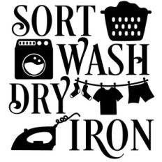 sort wash dry iron
