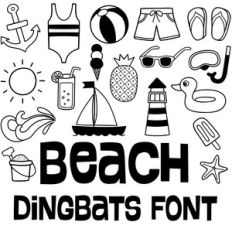 beach dingbats font