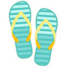 striped flip flops