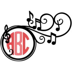 musical monogram frame