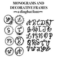 monograms and decorative frames dingbat font