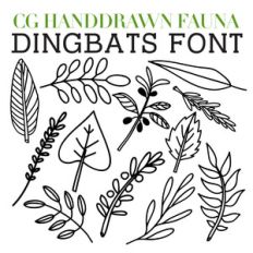 cg handdrawn fauna dingbats