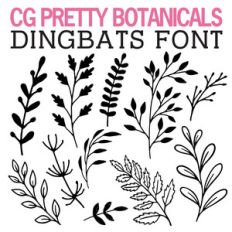 cg pretty botanicals dingbats