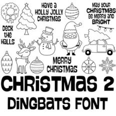christmas 2 dingbats font