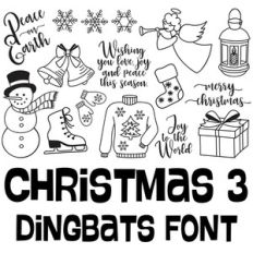 christmas 3 dingbats font
