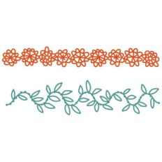 happy flowers and vines repeatable borders