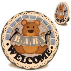 baby teddy rocker 5x5 card
