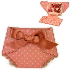 baby diaper folded a2 card