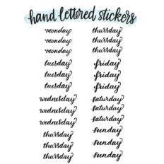 days of the week stickers