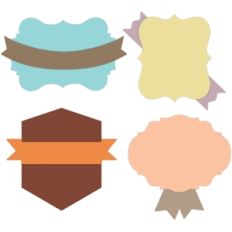 vintage badges and banners