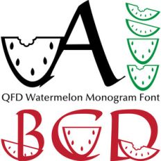 qfd watermelon monogram font