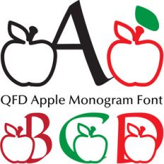 qfd apple monogram font