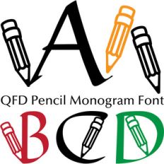 qfd pencil monogram font