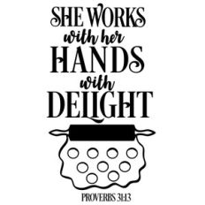works hands with delight