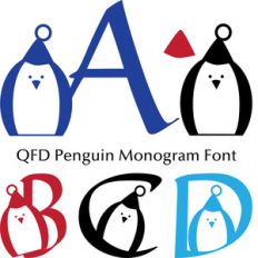 qfd penguin monogram font